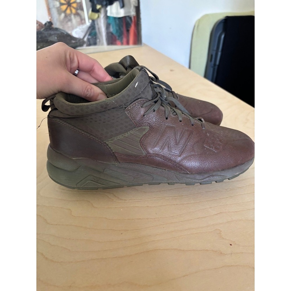NEW BALANCE 580 Mid Deconstructed Olive MRH580DB Sneakers 9.5 Leather RevLite - Picture 6 of 9